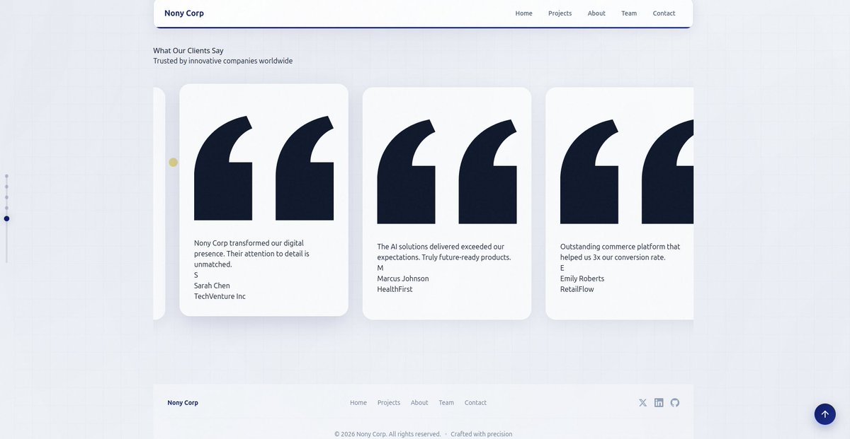 nonydev27's tweet photo. Today, I’m officially announcing Nony Corp. 🚀

We aren't just dreaming big; We’re starting small and building right🛠️

Anticipate the shift. Nony Corp is here. 🔥

#NonyCorp #BuildInPublic #Startup #Tech #GhanaTech https://t.co/pR4utzJIwg