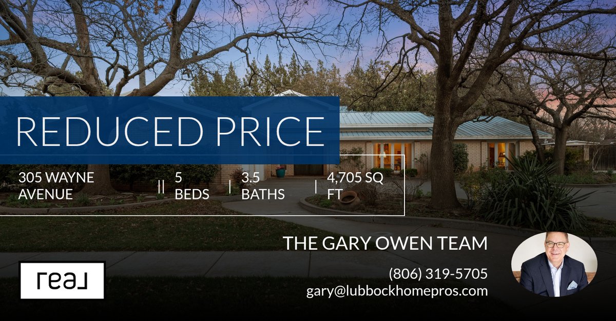 LubbockHomePro's tweet photo. 📍 Reduced Price 📍 This recently reduced home at 305 Wayne Avenue in Lubbock won't last long, so, don't wait to set up a showing! Reach out here or at (806) 319-5705 for more information!

#GaryOwenTeam #LubbockHomePros #Lubb... https://t.co/Got9P9U7ZD https://t.co/QNJN7kHCHK