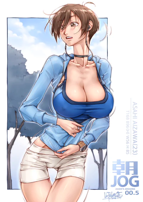 朝JOG / 試し描き_00.5 #朝JOGle #藍沢朝姫