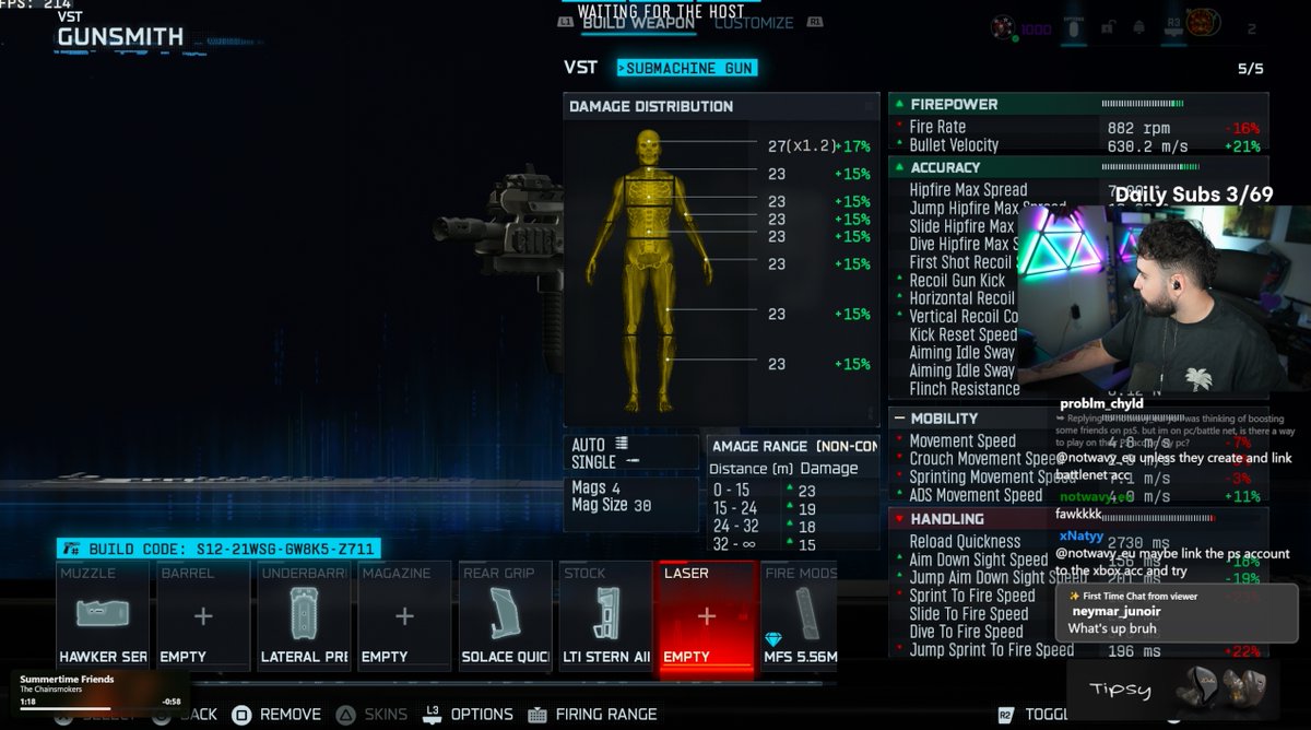 Parasite's tweet image. Have the pros tried VST with the 556 conversion Fire Mod? This feels like a sub from old games. No joke try this build this would be a good sub @ZooMaa