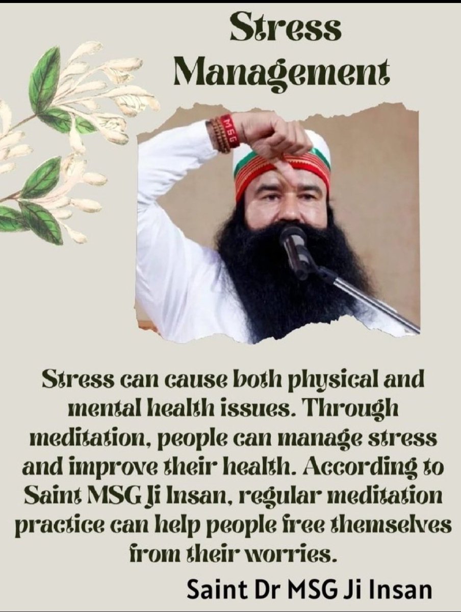 Saint Gurmeet Ram Rahim Ji says that by practicing meditation consistently, you can remove all the troubles from your life. If a person meditates with full dedication and willingness, they gradually begin to feel their mind and heart light and calm.
#ManageStress