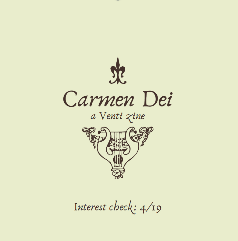 carmendeizine's tweet photo. "Seeds of stories, brought by the wind and cultivated by time."
🍃
Interest check for Carmen Dei: a Venti zine will open on 4/19! https://t.co/T8OaAeWW3h