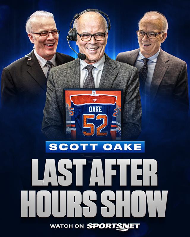 One last After Hours with the legendary Scott Oake 🥹

Watch the show following tonight's Canucks-Sharks game on Sportsnet 💙