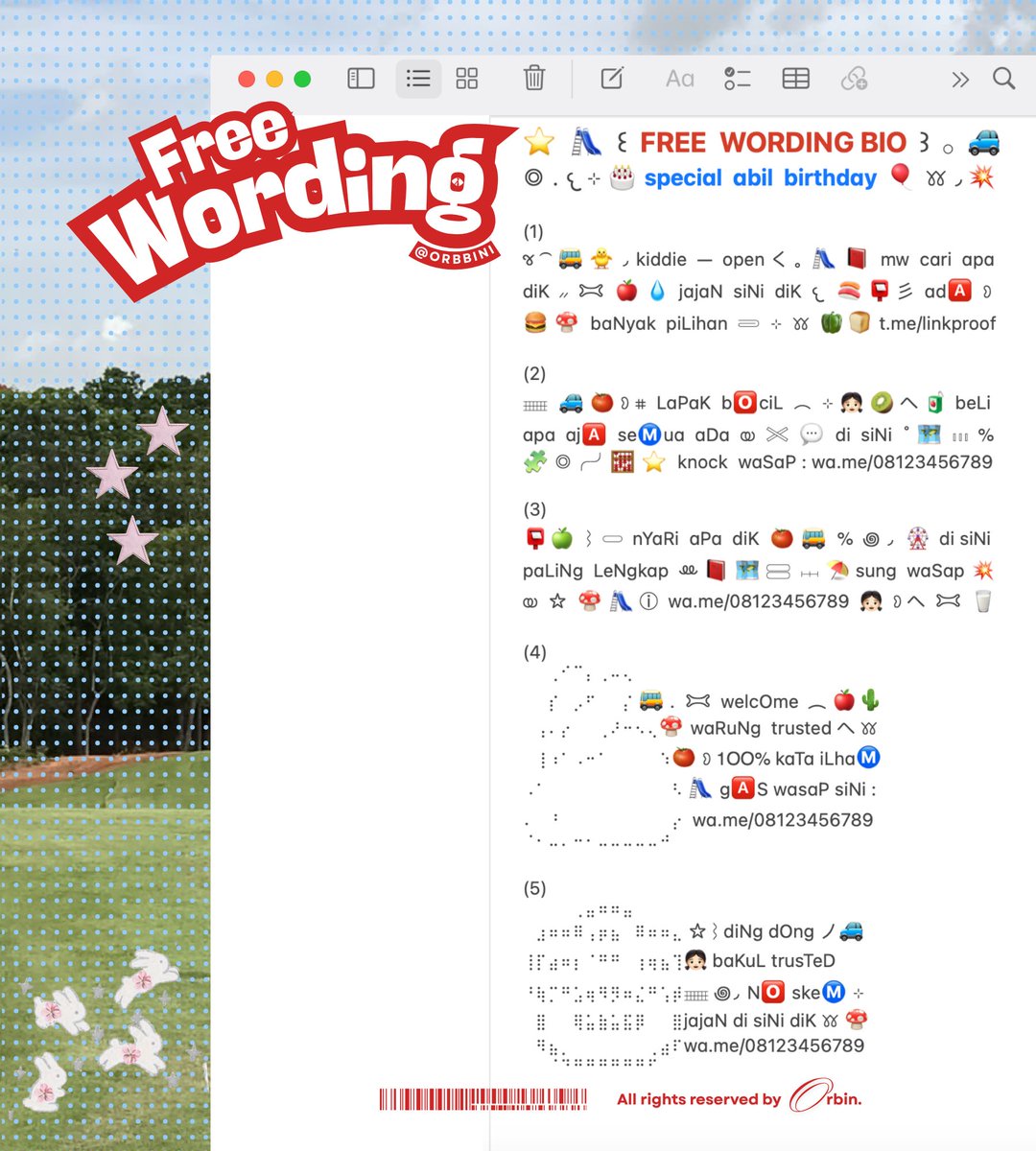 nya⭐️ wOrding layout 📌OSPEK tweet media