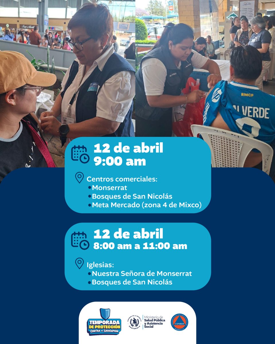 Hoy dimos un paso importante en la protección contra el sarampión, y mañana seguimos avanzando. 💙

Las jornadas continúan este 12 de abril, acercando la vacunación a más comunidades para proteger a niñas, niños y familias completas frente a una enfermedad altamente contagiosa.