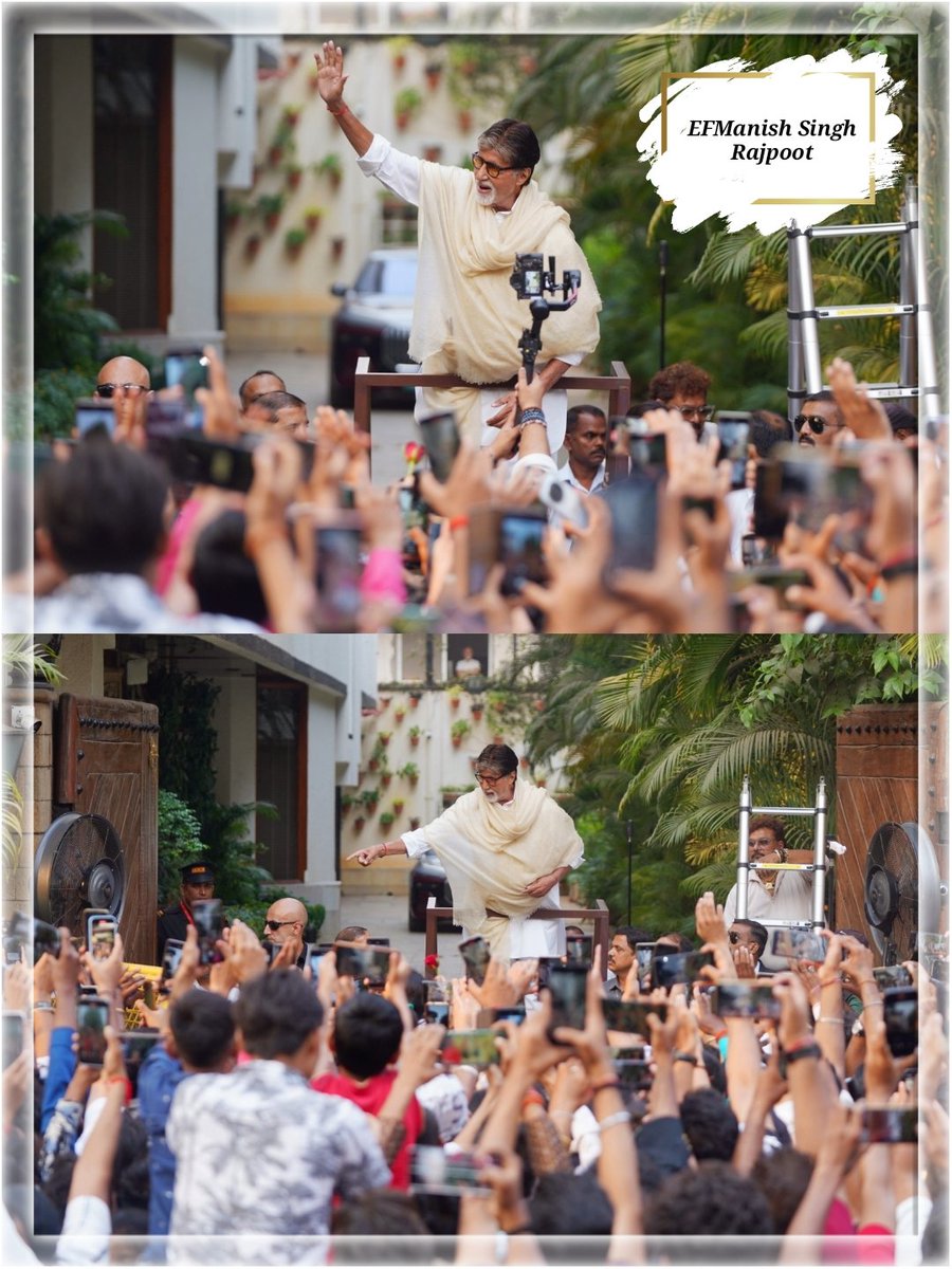 ManishK89979565's tweet image. Sunday means #Bachchan darshan ❤

#SundayDarshan #Jalsa #Mumbai
#AmitabhBachchan ji #PrideOfIndia 🇮🇳
#LongLiveShahenshah 

Thank you @SrBachchan sirji 🙏💐🙏

#AmitabhBachchanExtendedFamily
@prashantkawadia