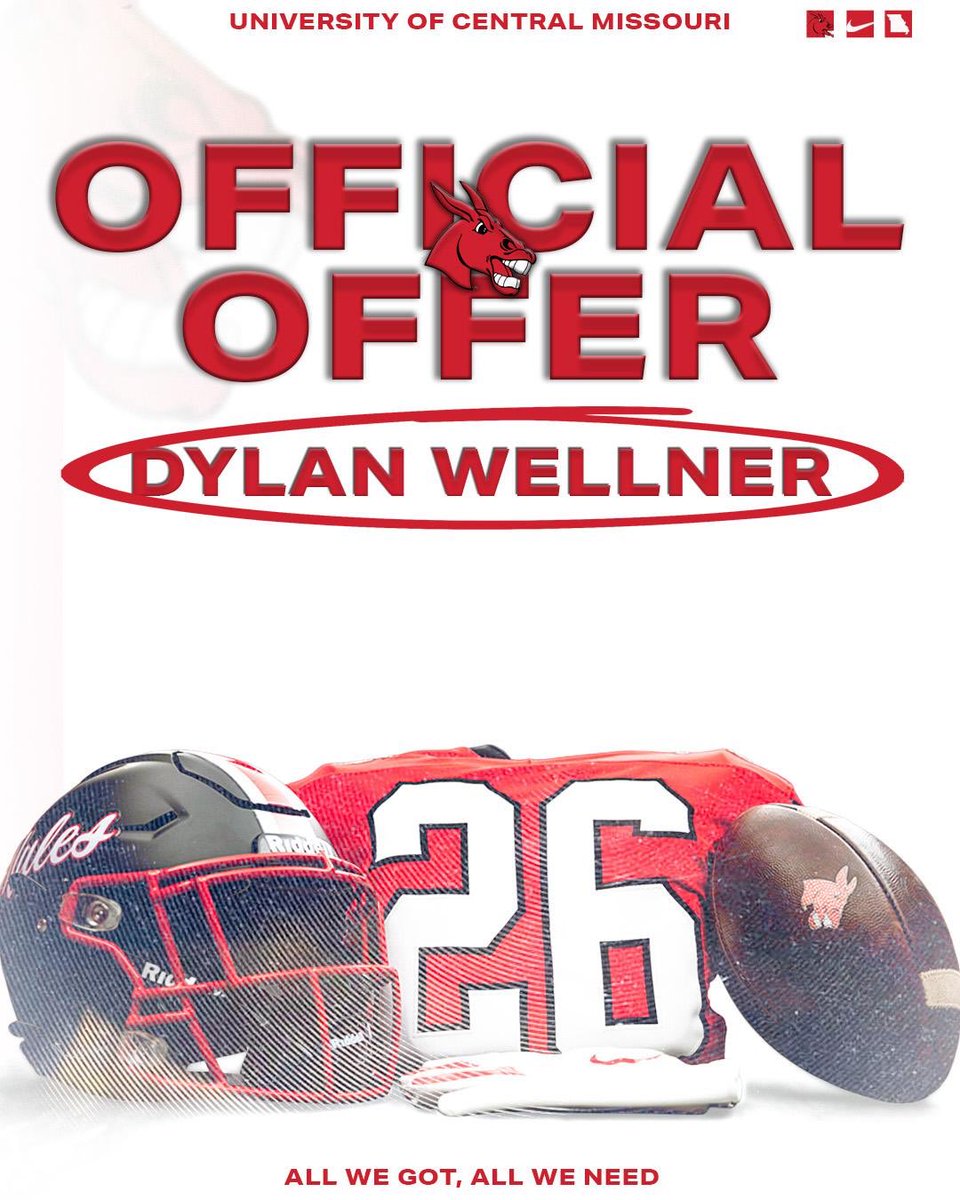 Dylanwellner21's tweet photo. #AGTG After a great conversation with @JoshLamberson I’m truly blessed to receive an offer from Central Missouri!

@EDGYTIM @FootballNaz @itsyaboyjosh1 @CoachNovak_ @PrepRedzoneIL @PrepRedzone https://t.co/btOoST7STF