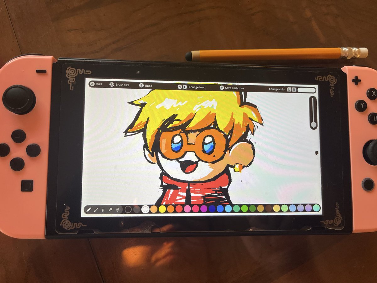 No tengo una iPad Pro, así que me puse a dibujar en el switch.