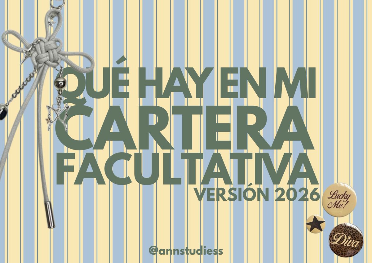 annstudiess's tweet image. ✧ QUE HAY EN MI CARTERA FACULTATIVA ✧

#studytwt #studytwtesp