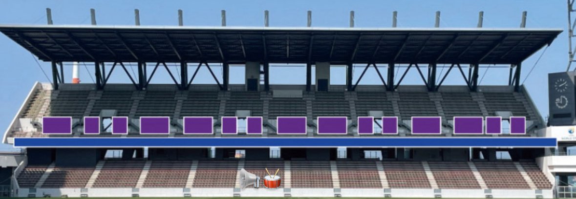 dixsept2018's tweet image. 本日の北九州戦は下記の位置を応援の中心とします。

下層の中心から埋めるよう、ご協力をよろしくお願いします。
 #サガン鳥栖  #ONEHEART  #NEXTLEVEL