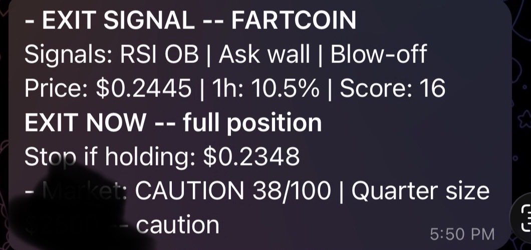 TheSignalOnly's tweet photo. 35% 🔐. $Fartcoin. I know what the market does before the market knows what it’s about to do. https://t.co/crgPnInVli