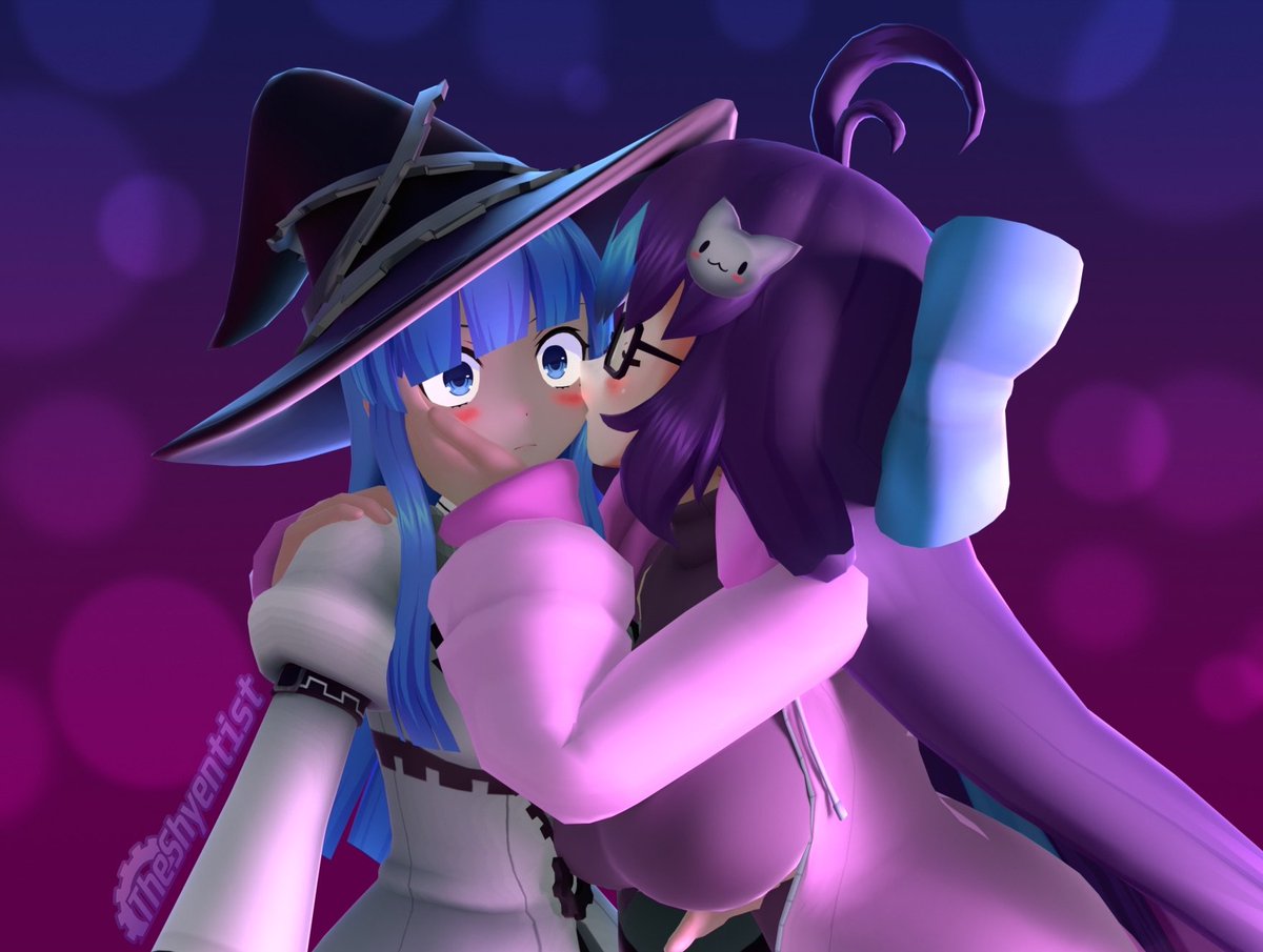 I made my first yuri render in blender, starring <a href="/KiwiPoku/">KiwiPoku</a> 's OC, Sachiko!

#ネプテューヌ #blender3d