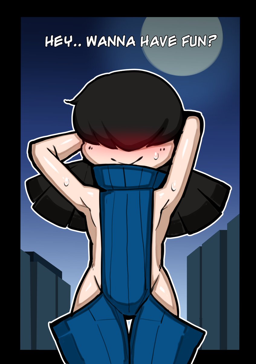 NPC5554's tweet photo. "Hojo" is the name of a famous brand of clones themed after ninja. Issue is, she's not a very good one and there's a ton of them wandering about at night.. 

Take care when wandering outside in the dark, you might get approached by one.. https://t.co/5lLELf4DRi