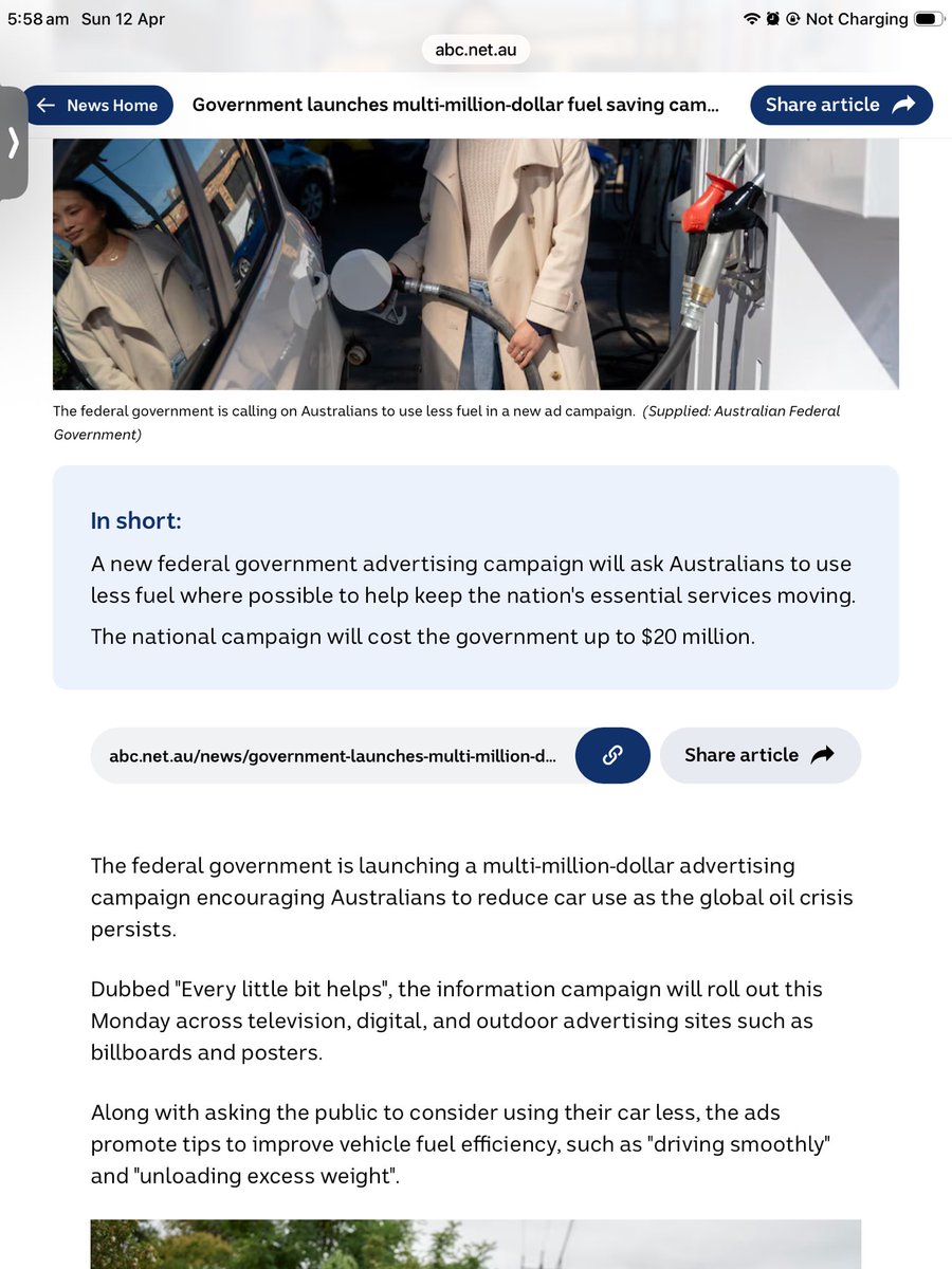 JustKimfromoz's tweet photo. You have got to be kidding me 🤦‍♀️

Albo & his minions have decided to launch a $20 million ad starting tomorrow telling us how we can help reduce our fuel usage. $20 freaking million to talk to us like we’re five years old!

$20 million that could have gone towards helping homeless Australians or towards our failing health system!

“Every little bit helps” 🙄 This is a fucking joke 🤬

https://t.co/v7WFjsK1Cs
