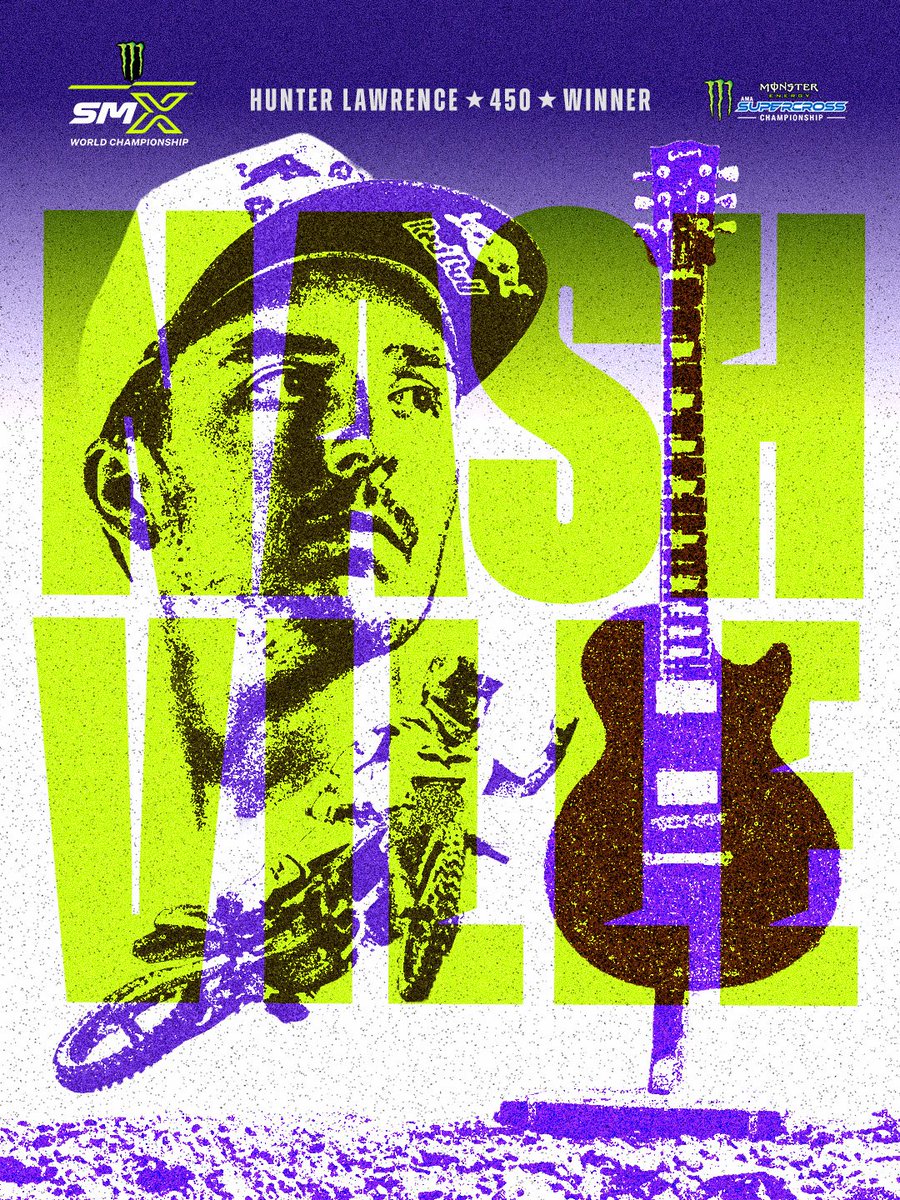 SupercrossLIVE's tweet image. HUNTER IS BACK ON TOP IN THE MUSIC CITY 🎸 

#SupercrossLIVE #SMX #Honda