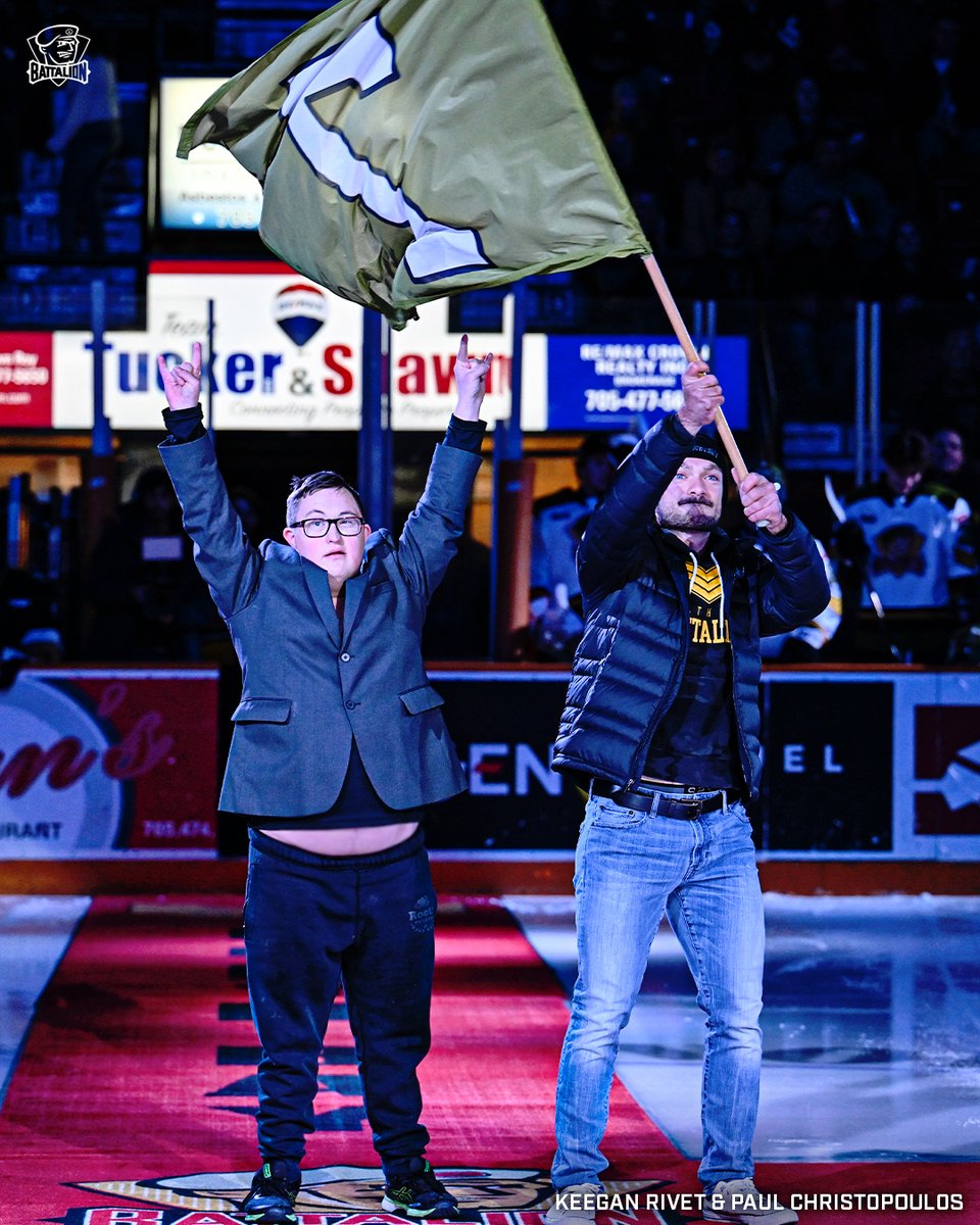OHLBattalion's tweet image. Taking a look back at some of our past #7thMan flag bearer’s 🫡

Another special guest joins us tomorrow afternoon for Game 3, make sure you catch our pre-game ceremony for the reveal. 

🎟️ | tickets.battalionhockey.com 

#OHLPlayoffs | #GoTroopsGo