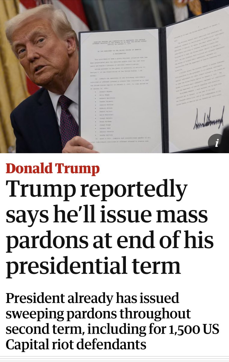 SylviaLazos's tweet image. Per SCOTUS, Trump has immunity while he’s president for any crimes while he does the job.  Now any1 working for him will get a pardon while doing his bidding.

#Lawless
😪