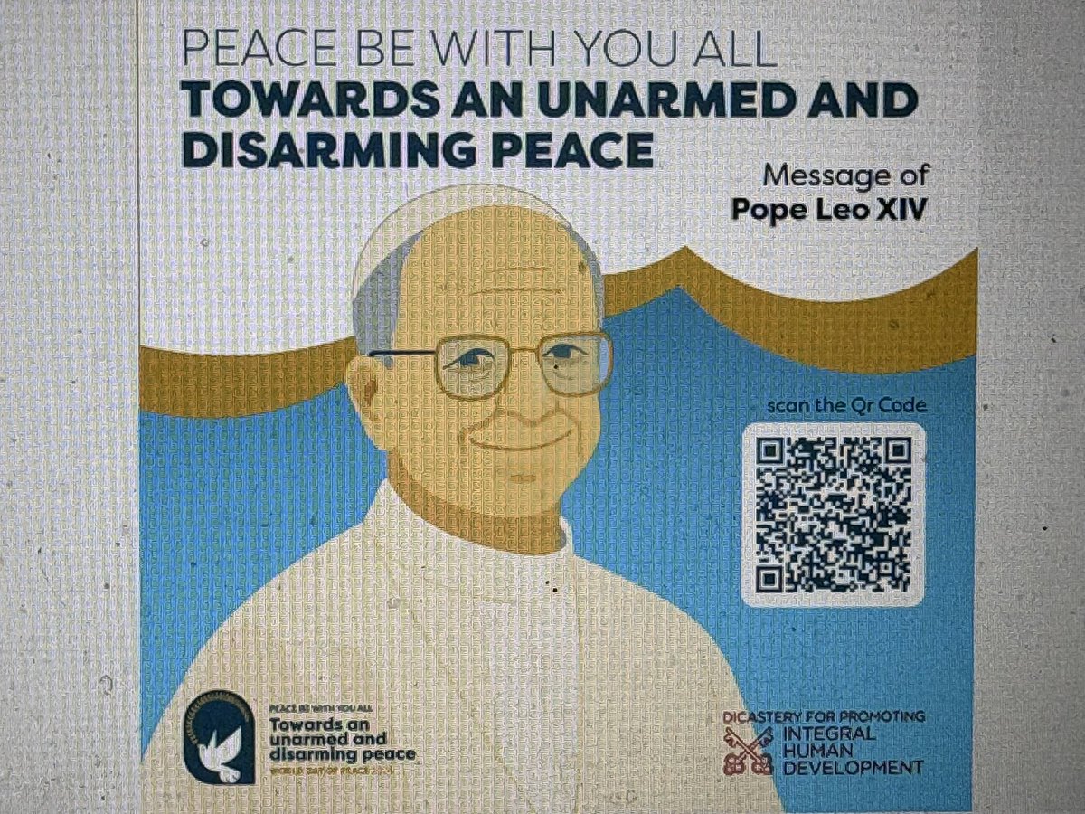 de_cesare33132's tweet photo. #PopeLeo
He prays for a #PeaceDisarmedAndDisarming.
But that is a contradiction in terms. A #DisarmedPeace does not exist.
Peace can only be #Disarming—that is, it must leverage strength to deter aggression. Such is the #MankindHistory.
And furthermore: *which* peace?
Just any peace?
Even the peace of the graveyard?
Even a peace imposed by #IlliberalTyrannies and by fear?
Or #PeaceInFreedom?
Please, #YourHoliness, help us to understand.