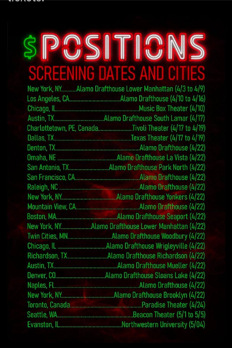 <a href="/GeckoTerminal/">GeckoTerminal</a> $POSITIONS 

7BC22ppHGeCdhpxNVyJMxV51y1qzkAcEd8YXtzX8pump

A story we can all connect with, screenings all month long. World premier next month May 12..

x.com/i/status/20430…