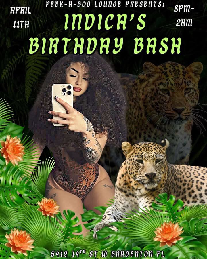 PeekabooFL's tweet image. Tonight at The Peek A Boo 🔥 💥 UFC 327 Watch Party 💥 🥊 Prochazka vs. Ulberg
🐅 Indica’s Birthday Bash 🐅 Let’s turn all the way up for her big night!
🥃 4 Fireball for $20 🎉 2-4-1 Johnny Vegas shots
Open 5pm–2:30am 📍 Bradenton
#UFC327 #BirthdayBash #Bradenton #Sarasota