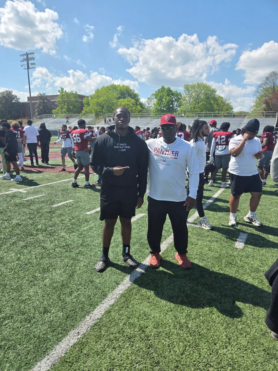 I would like to thank <a href="/DLCoachBrown/">Solomon Brown</a> <a href="/CoachNicoRogers/">Coach Nico Rogers</a> <a href="/VUU_Football/">Virginia Union Univ Football 🏈</a> and Virginia Union University for allowing me to visit the University and attend the Spring Football game.  I am looking forward to learning more about the football program.  GO Panthers!