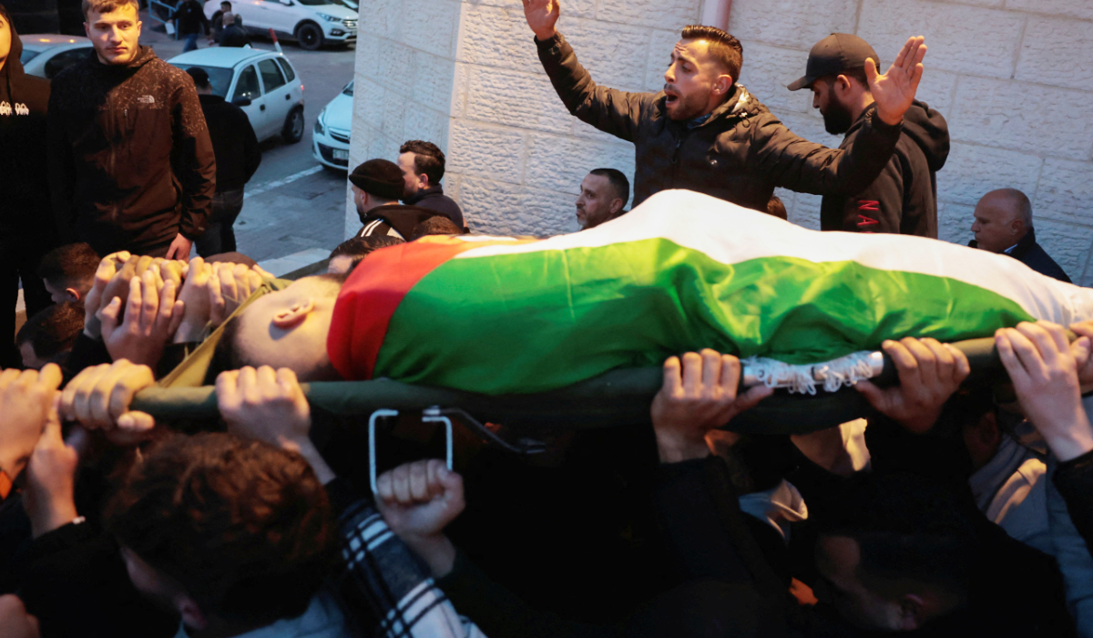 arabnews's tweet image. Israeli settlers shot dead a Palestinian on Saturday in the West Bank, the latest deadly attack on the occupied territory.  #Palestine arab.news/vbh8v