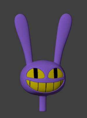 I couldn't find a good Jax model, so I made my own (the textures are crap but it's just a placeholder) #tadc #cosplay