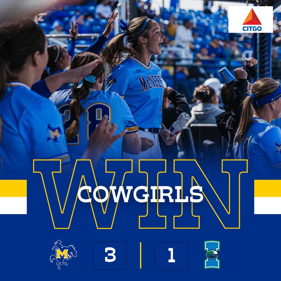 McNeeseSoftball's tweet photo. Weekend sWWWeep! 

#GeauxPokes https://t.co/Rki6A4tCvd