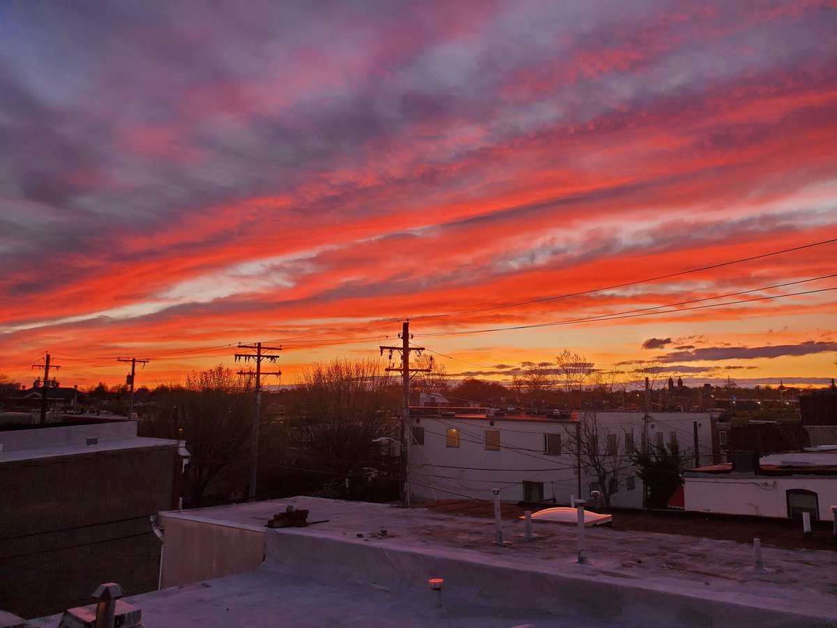 cotton candy sunsets with the baltimore power lines >>>>>>