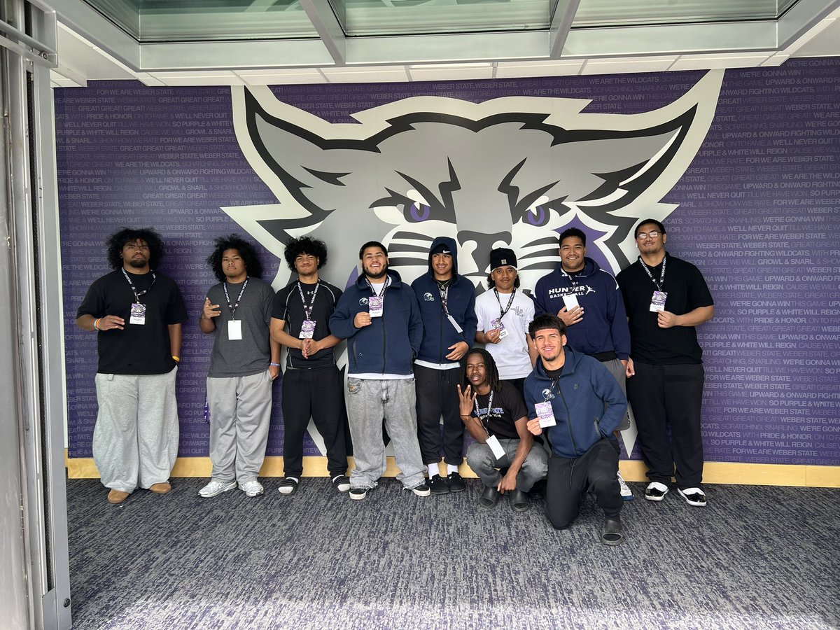 HunterHighFoot1's tweet photo. Thank You @weberstatefb for inviting our WOLVERINES for Junior Day and spring game! #GoWildcats

#WestSideHunterPride
#WeberStateJuniorDay2026
#WeAreWeber https://t.co/uUuGSev2uN