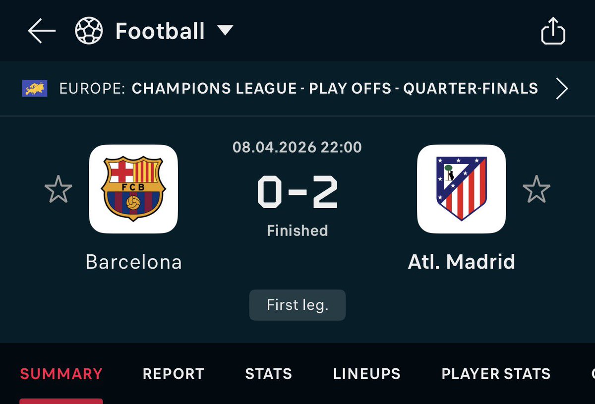 Hahaha Barcelona already lost 0-2  😂😂😂