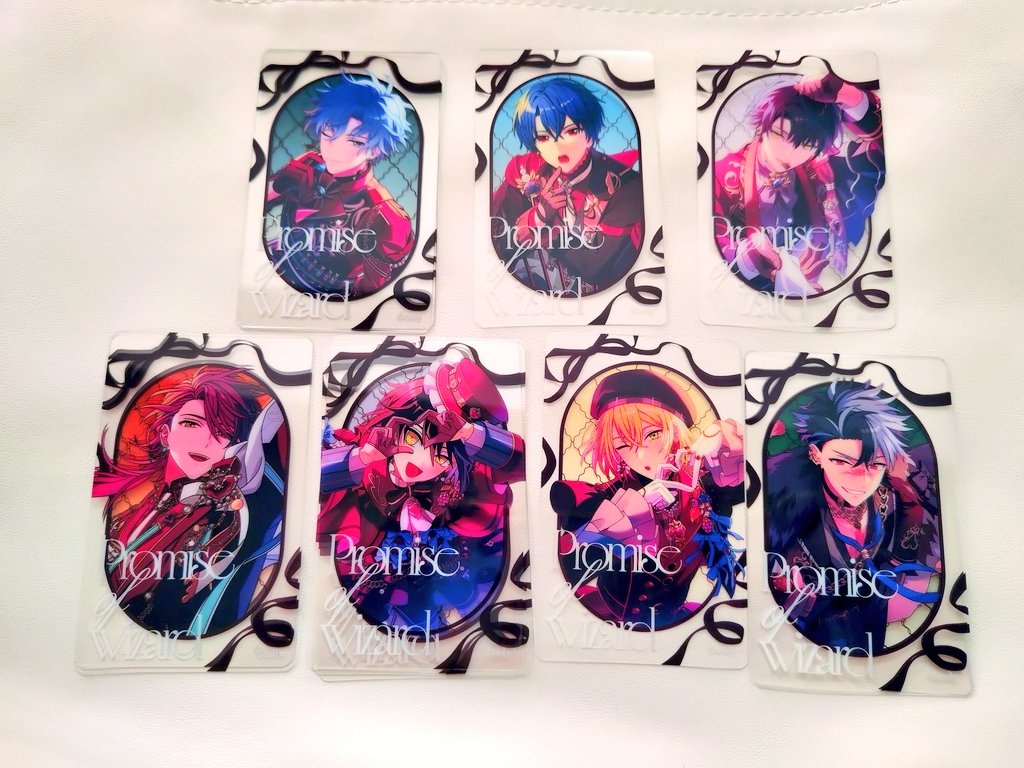 ericanbeen's tweet photo. 【交換】魔法使いの約束　まほやく　セブン　バレンタイン　クリアカード
（譲）☆フィガロ3 シノ スノウ カイン2 ◇ホワイト3 ◇ルチル ブラッドリー2
（求）★ネロ ★ファウスト
＞シャイロック ムル ◆リケ
☆⇔★、◇⇔◆の交換のみ
★含む交換優先
郵送交換
宜しくお願い致します。 https://t.co/G9gqGCqmcr