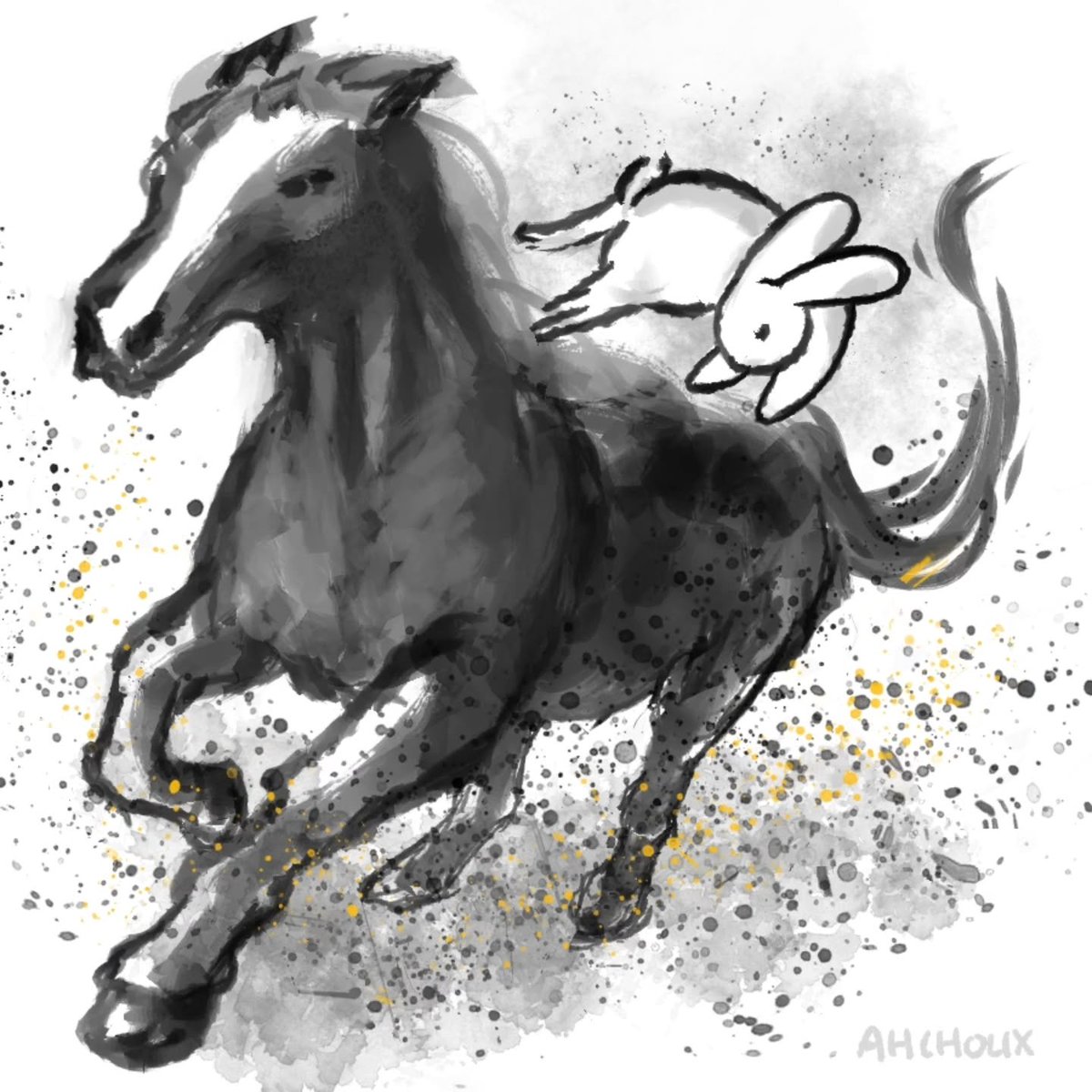 ahchouxcafe's tweet image. year of the honse 🐎✨

happy (belated) lunar new year!!

took way too long because I can draw a cartoon-y horse but have been doing traditional brush style since year of the rabbit. I'm glad I stuck it through, it was fun in the end 🙂

#lunarnewyear #yearofthehorse #ahchoux