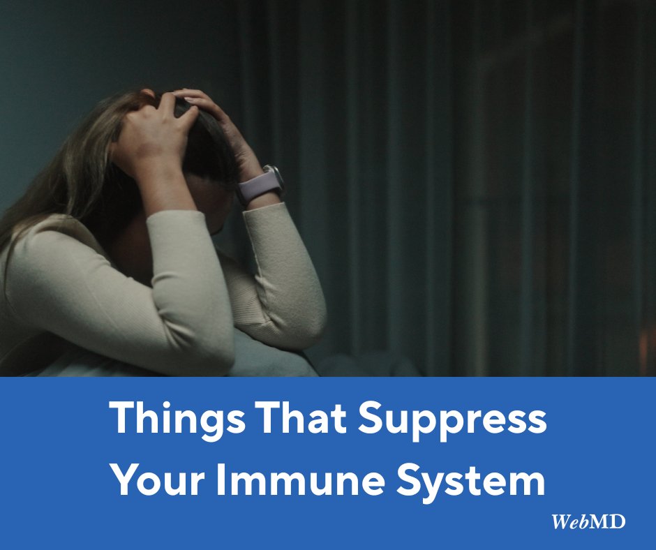 WebMD's tweet image. Stress and worry aren’t great germ fighters. Just having anxious thoughts can weaken your immune response in as little as 30 minutes. Constant stress takes an even bigger toll and makes it harder to fend off the flu, herpes, shingles, and other viruses. Talk to your doctor if you