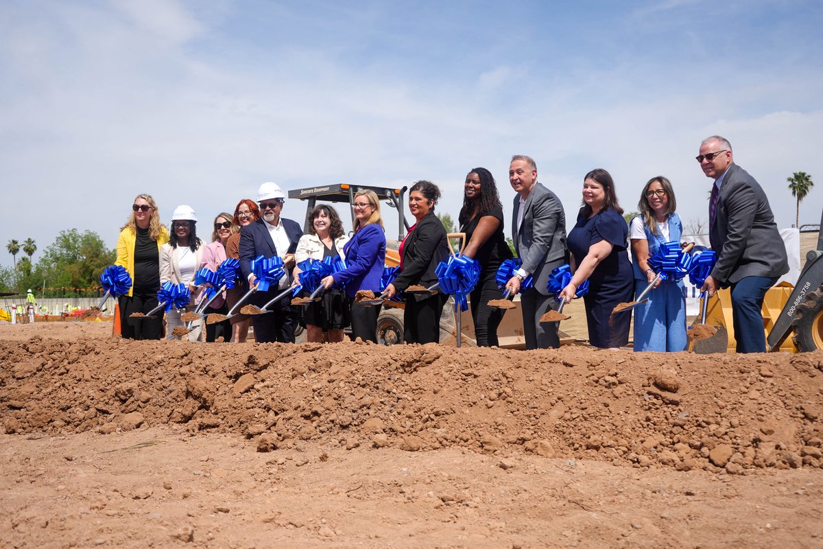MayorGallego's tweet photo. We’re expanding housing options so Phoenix seniors can live safely, comfortably, and with dignity. Yesterday, we broke ground on Helen Drake Village right next to the Helen Drake Senior Center, with activities and programs just steps from residents’ doors. https://t.co/nF2mduopZR