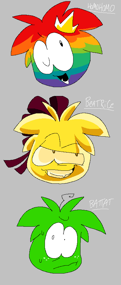 raincolor__'s tweet image. my beloved chuds (and puffletat)