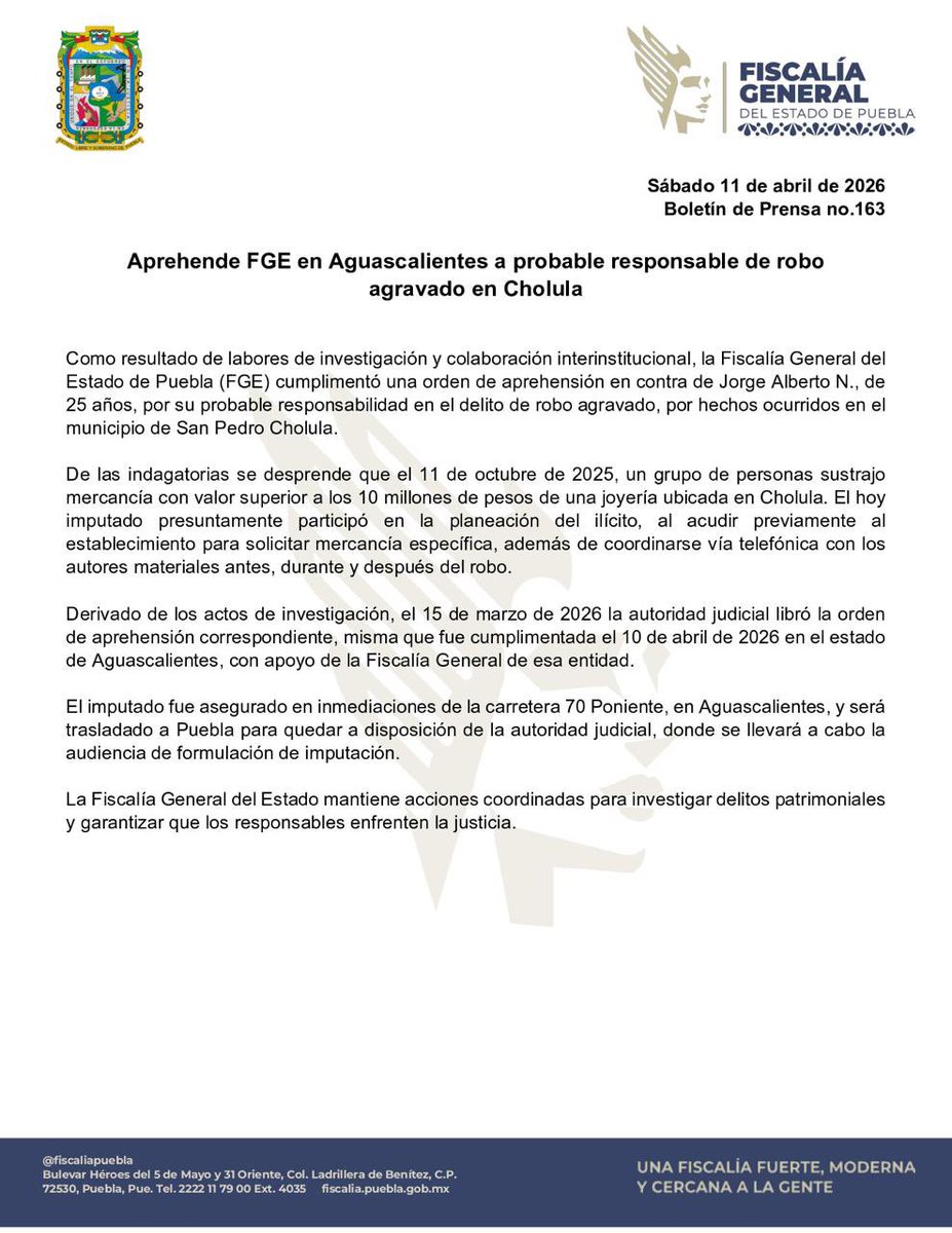 FGE Puebla tweet media