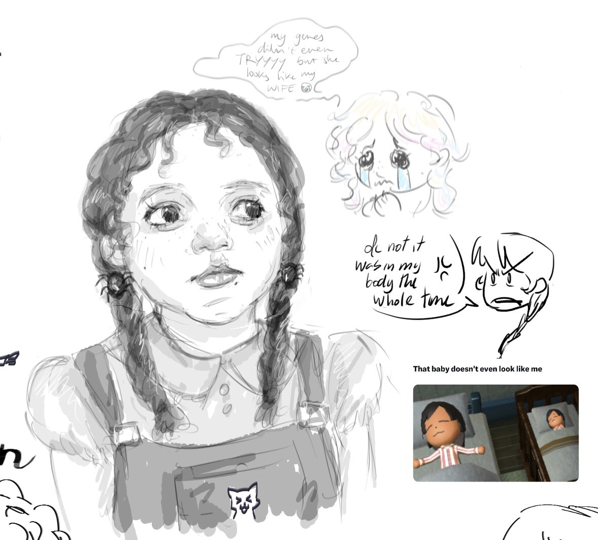 lesbihecate's tweet image. wenclair child iridián but wednesdays genes are ridiculously strong
#wenclair #wednesday