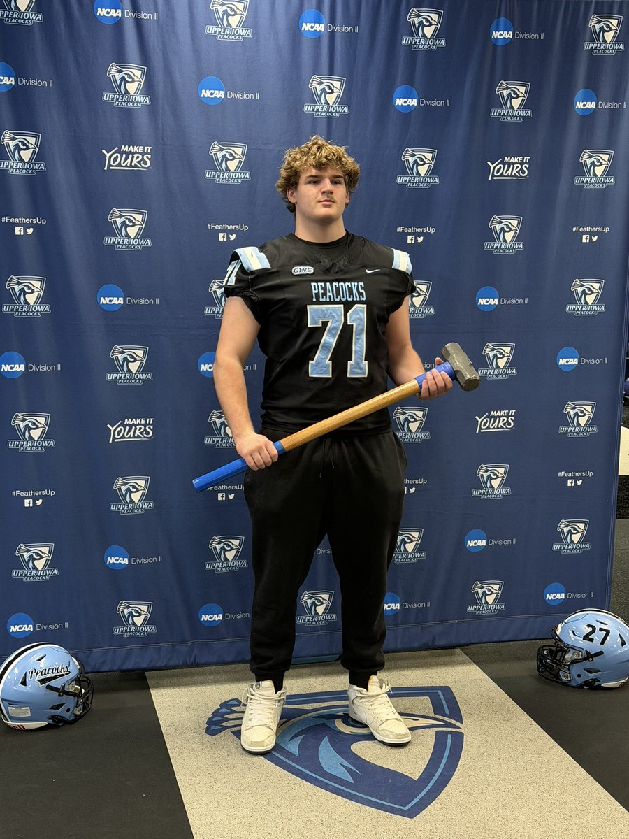 JaxonRolsma's tweet photo. Thank you @MaxLongman_ and @Upper_Iowa_FB for the hospitality today! I had a great time visiting and learning about the school and program. I can’t wait to come back out and compete at camp this summer
@OLMafia @PrepRedzoneWI @Coach_Redders @HUHS_Football https://t.co/kwODH2VptY