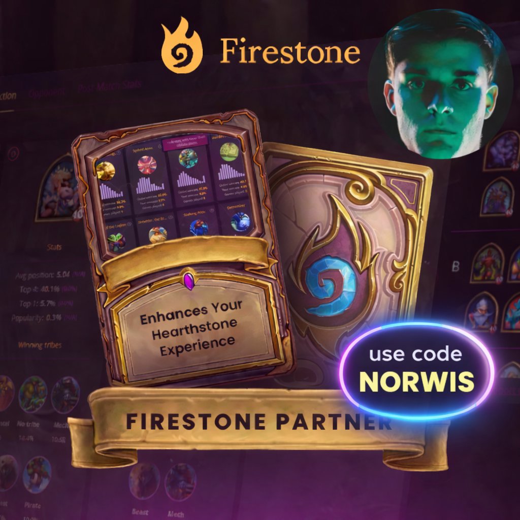 Norwis135's tweet image. I finally got my own Firestone premium creator code😎 
I've been using Firestone Premium for years - it makes it way easier to just focus on the game instead of tracking everything yourself.

No ads, better stats, and mulligan help done for you.

Use code Norwis to support me❤️