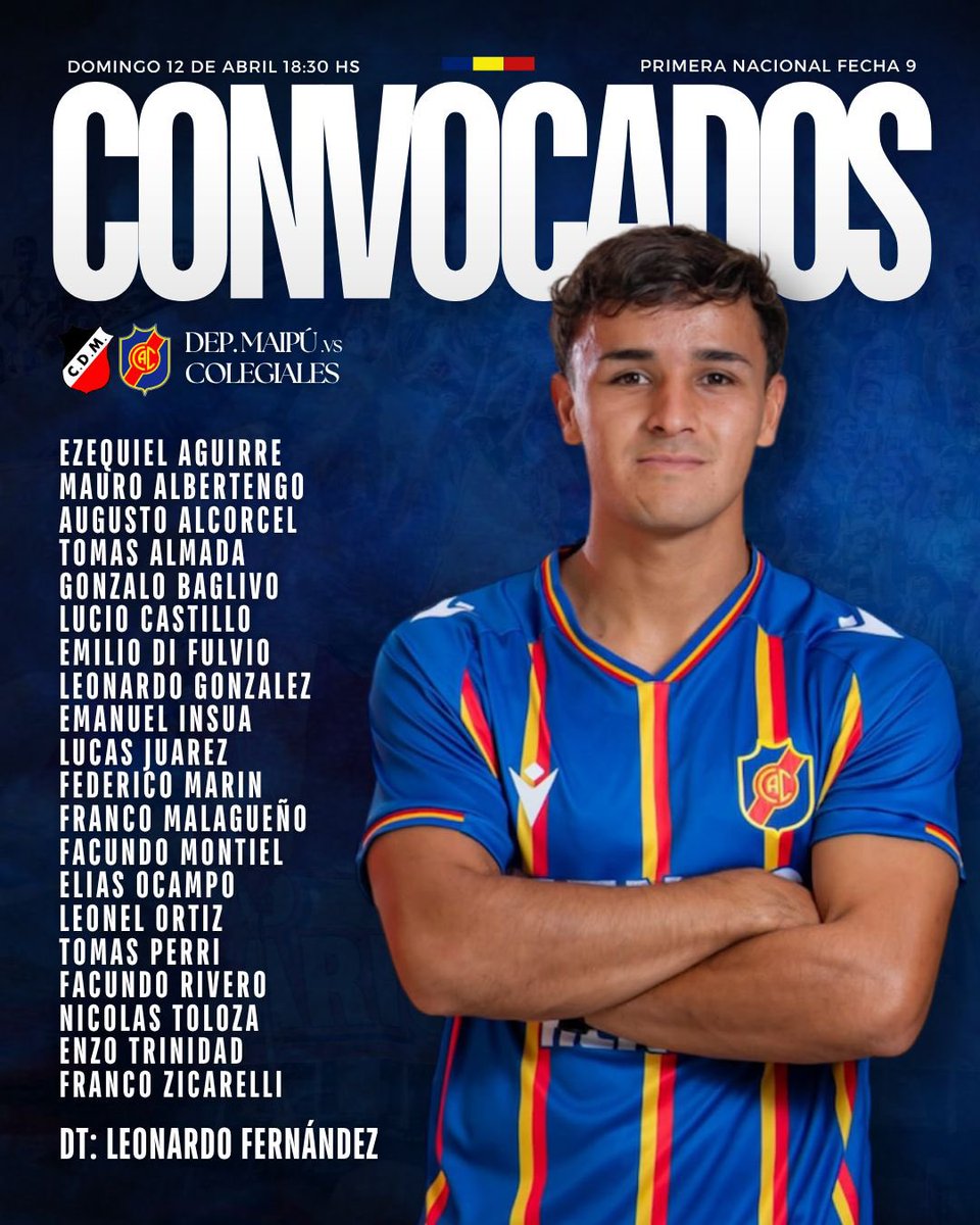 Estos son los convocados para visitar a Deportivo Maipú.