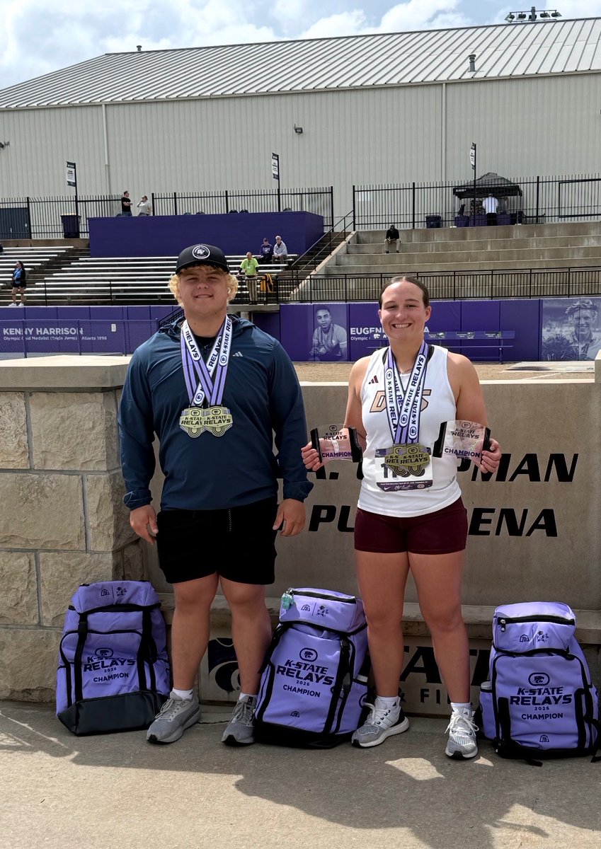 Congrats to Brock and Kennedy Bailey. They represented DCS at the K-State Relays. Brock won the Shotput and placed 2nd in the Discus. Kennedy won both the Shotput and the Discus <a href="/RPACRundown/">RPAC Rundown</a> <a href="/PrepRunningNerd/">Prep Running Nerd</a> <a href="/NENextt/">NENextt</a>