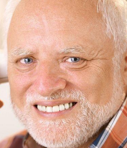 I was tryna cook a smug expression but instead she looks like Hide the Pain Harold and it's FRYING me