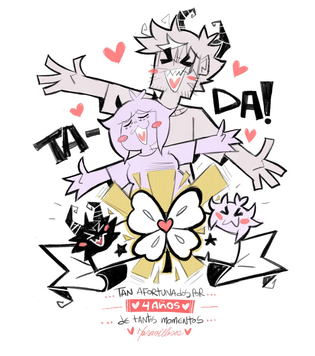 demonbloodpal's tweet image. Today is our first wedding anniversary with @cakoletahamstro  some draws of us 🥰