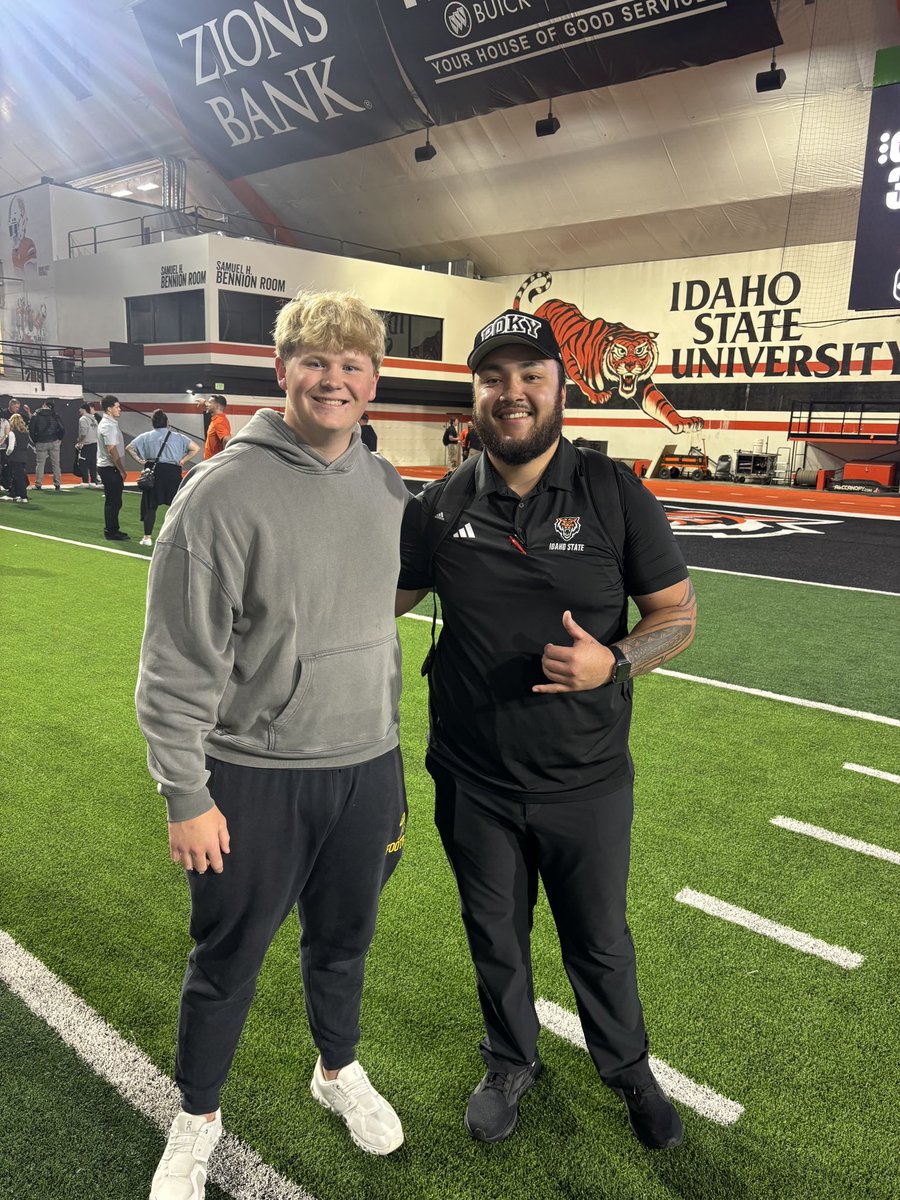 mason_eck58's tweet image. Thank you @CoachMo_ISU for having me out for the Junior day! It was great getting to meet all the coaches and learn about Idaho State Football!! #ROAR 
@Coach_JHughes @CodyHawkins @CoachRandall_ @eehowren @ManogueFB @BrandonHuffman @PrepRedzoneNV @RGJpreps @BattleBornPreps
