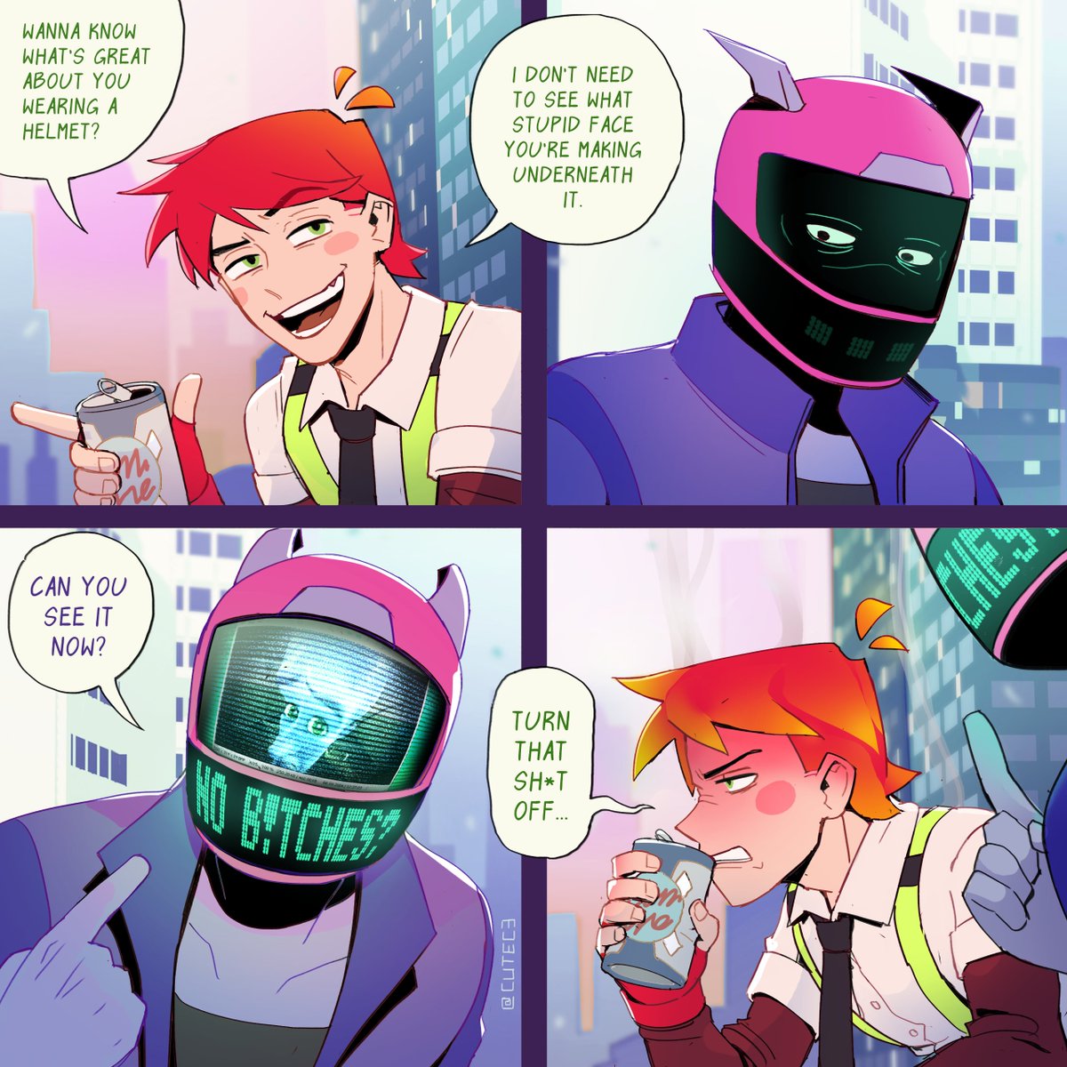 Cute_C3's tweet image. Just the guys chilling after a mission ☺️
#fireforhire #comics #f4h