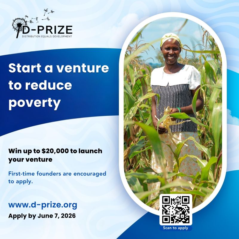opportunitiesfy's tweet image. 🚀 D-Prize 2026
💰 Win $20K funding
 🌍Launch social startup
 📈Scale impact
📅 Deadlines: May 17 – June 28
🔗 Apply: wp.me/p23f03-dTT
💡 Tip: Use proven solutions!
#Grant #Startup