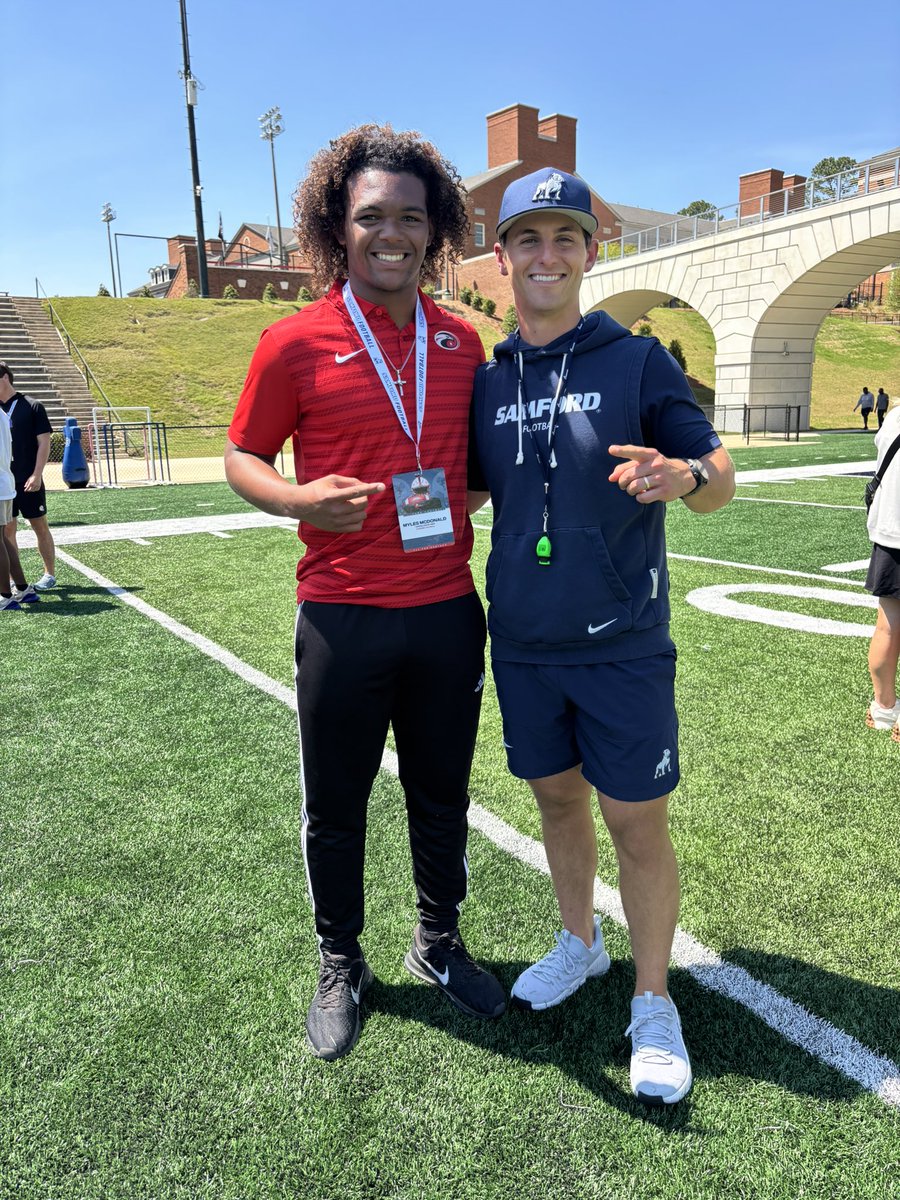 813_mcdonald's tweet photo. Had amazing time at Samford! Thank you @SamfordFootball for the great hospitality and can't wait to come back! @DrewSwinney5 @Coach_Grass @qbpete @CoachPTyson @MarshallMcDuf14 @TheQBHouse @ChadSimmons_ https://t.co/vweyas0cSZ