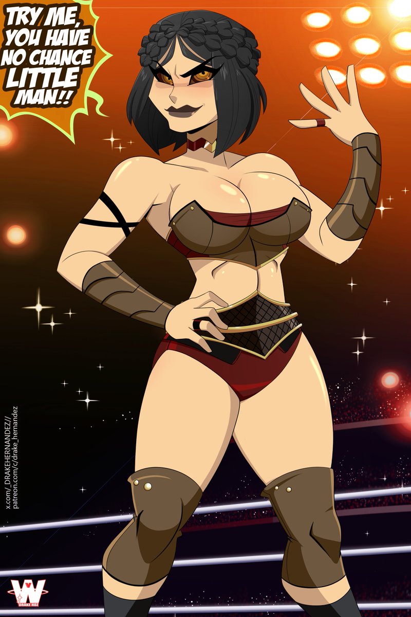 _DRAKEHERNANDEZ's tweet image. This vampire lady wants to test you in more than one way inside the ring- would you accept a round with #Serana? 😈🦇
#wrestling #skyrim