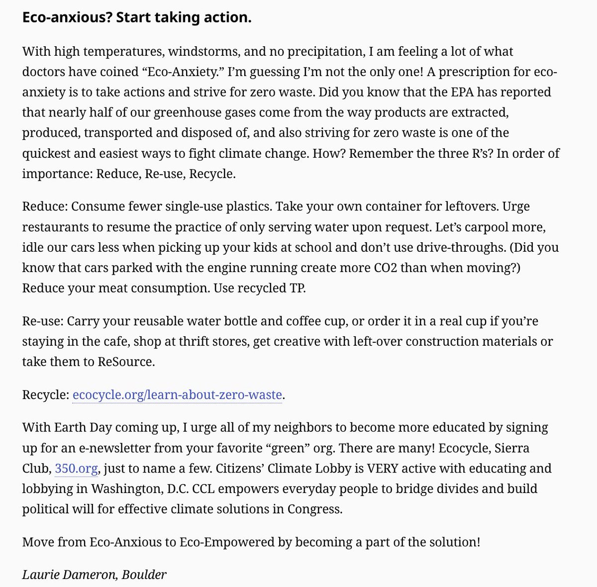 Boulder, CO Citizens' Climate Lobby tweet media